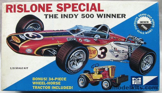 MPC 1/24 Rislone Special Indy 500 Winner With Wheel-Horse Tractor, 801-150 plastic model kit